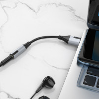 Перехідник BOROFONE BV19 Creator digital audio converter Type-C to 3.5mm Black (Колір Черный) - фото № 7