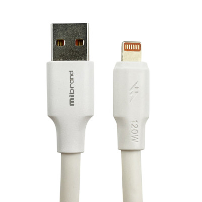 Кабель Mibrand MI-98 PVC Tube Cable USB for Lightning 120W 1m White (MIDC/98LW) - зображення 1