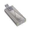Зовнішній акумулятор HOCO J104A Discovery edition 22.5W fully compatible power bank with cable(20000mAh) Gray (Gray)- № 5