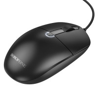 Миша BOROFONE BG17 Morning business wired mouse Black (Колір 7073) - фото № 6