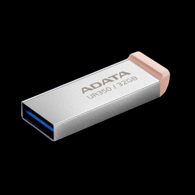 Flash A-DATA USB 3.2 UR 350 32Gb Silver/Beige - зображення 3