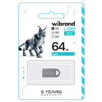 Флеш-накопичувач Wibrand USB 2.0 Lynx 64Gb Silver (Цвет Серый) - фото № 2