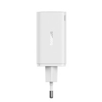 Мережевий зарядний пристрій Baseus GaN6 Pro Fast Charger 2C+2U 65W  EU Moon White((With:Mini White Cable Type-C to Type-C 100W(20V/5A) 1m White） (Колір Moon-White) - фото № 7