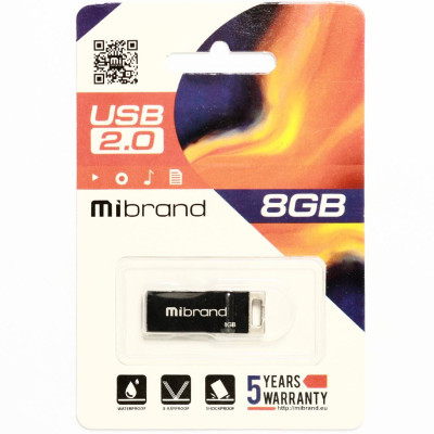 Flash Mibrand USB 2.0 Chameleon 8Gb Black (MI2.0/CH8U6B) - зображення 2