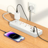 Мережевий подовжувач HOCO  AC14A Rico 5-position socket(PD30W/1C3A) White (7068)- № 5