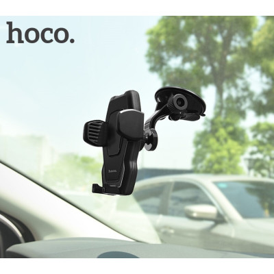 Тримач для мобільного HOCO CA31 cool run suction cup car holder Black - зображення 6