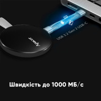 Портативний SSD Apacer Magnetic AS725 1 TB USB 3.2 Gen.2 Type-C MagSafe Black (Колір Black) - фото № 7