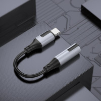 Перехідник BOROFONE BV19 Creator digital audio converter Type-C to 3.5mm Black (Колір Черный) - фото № 8