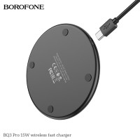 Бездротовий зарядний пристрій BOROFONE BQ3 Pro 15W wireless fast charger Black (Цвет Черный) - фото № 2