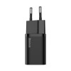 МЗП Baseus Super Si Quick Charger 1C 25W EU Sets Black（With Mini White Cable Type-C to Type-C 3A 1m Black） - зображення 4