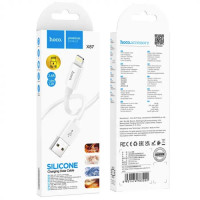 Кабель HOCO X87 Magic silicone charging data cable for iP White (Колір Білий) - фото № 5