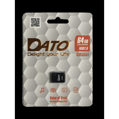 Flash DATO USB 2.0 DK3001 64Gb black - изображение 1