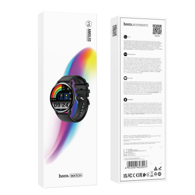 Смарт-годинник HOCO Y15 AMOLED Smart sports watch(call version) Black - зображення 4