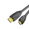 Кабель Vention Mini HDMI - HDMI Cable 18 Gbps 1M Black (VAA-D02-B100) - зображення 2