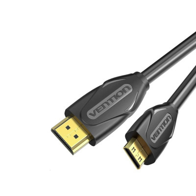 Кабель Vention Mini HDMI - HDMI Cable 18 Gbps 1M Black (VAA-D02-B100) - зображення 2