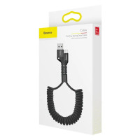 Кабель Baseus Fish eye Spring Data Cable Lightning 1m Black (Колір Черный) - фото № 8