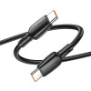 Кабель BOROFONE BX93 Super power 100W швидкий кабель для передачі даних Type-C to Type-C Black (BX93CCB) - зображення 3