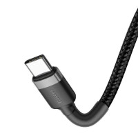 Кабель Baseus Cafule PD2.0 60W flash charging USB Type-C-Type-C (20V 3A)1M Grey+Black (Колір Черный) - фото № 4