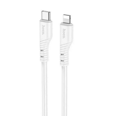 Кабель HOCO X97 Crystal color PD silicone charging data cable iP white (6931474799753) - зображення 1