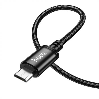 Кабель HOCO X91 Radiance charging data cable for Micro(L=3M) Black (6931474788719) - изображение 5