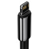 Кабель Baseus Tungsten Gold Fast Charging Data Cable USB to iP 2.4A 1m Black (Black)- № 4
