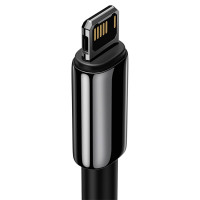 Кабель Baseus Tungsten Gold Fast Charging Data Cable USB to iP 2.4A 1m Black (Колір Black) - фото № 4