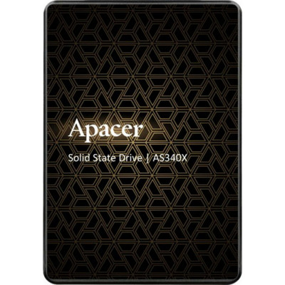 SSD Apacer AS340X 480 ГБ 2,5 дюйма 7 мм SATAIII 3D NAND Читання/Запис: 550/520 МБ/с (AP480GAS340XC-1) - зображення 1
