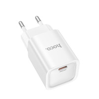Мережевий зарядний пристрій HOCO C148A Charm single port PD30W charger (EU) White (Колір Білий) - фото № 6