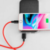 Кабель HOCO X21 Plus USB to iP 2.4A, 2м, силикон, силиконовые разъемы, Черный+Красный (6931474713797) - изображение 2