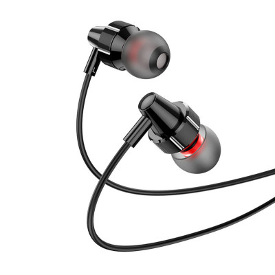 Навушники HOCO M90 Delight wire-controlled earphones with microphone Black Shadow - изображение 2