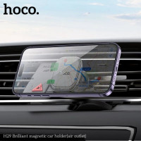 Автотримач для телефона HOCO H29 Brilliant magnetic car holder(air outlet) Black (Цвет Черный) - фото № 7