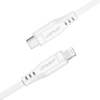 Кабель ACEFAST C3-01 Type-C to iP 3A, 30W, TPE, TPE connectors, White (Цвет Белый) - фото № 2
