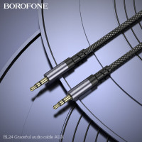 Аудіокабель BOROFONE BL24 Graceful audio cable AUX Metal Grey (Цвет Metal Gray) - фото № 8