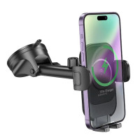 Автотримач для телефона з БЗП BOROFONE BH203 Blue Charm wireless fast charging car holder(center console) (Цвет 7073) - фото № 5