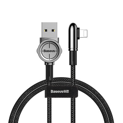 Кабель Baseus Exciting Mobile Game Cable USB For iP 2.4A 1m Black - зображення 1