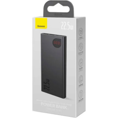 Зовнішній акумулятор Baseus Adaman Metal Digital Display Quick Charge Power Bank 10000mAh 22.5W Black - изображение 7