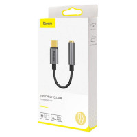 Кабель-перехiдник Baseus Type-C Male to 3.5mm Female Adapter L54 Deep Grey (Колір Темно-серый), Атикул k11511 |  купить на VILKI.NET - фото № 1