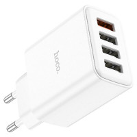Мережевий зарядний пристрій HOCO C102A Fuerza QC3.0 four-port charger 18W White (Колір Белый) - фото № 2