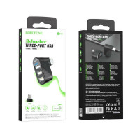 Адаптер Borofone DH3 three-port USB splitter (Колір 7073) - фото № 3