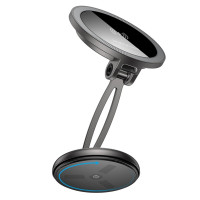 Автотримач для телефона з БЗП BOROFONE BH218 Star metal magnetic wireless fast charging car holder (center console) Metal Gray (Цвет Metal Gray) - фото № 4