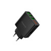 Мережевий зарядний пристрий CHAROME C12 3-портовое быстрое зарядное устройство с цифровым дисплеем, черный