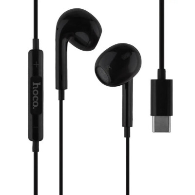 Навушники HOCO M1 Max crystal earphones for Type-C with mic Black (6931474754691) - зображення 1