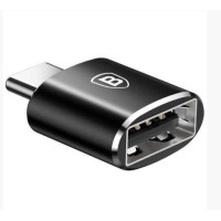 Адаптер Baseus USB Female To Type-C Male Adapter Converter Black  - фото № 2