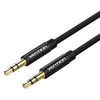 Аудіокабель Vention Fabric Braided 3.5mm Male to Male Audio Cable 2M Black Metal Type (BAGBH) (Цвет 7073) - фото № 2