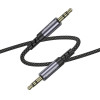 Аудіокабель BOROFONE BL24 Graceful audio cable AUX Metal Grey (Metal Gray)- № 4