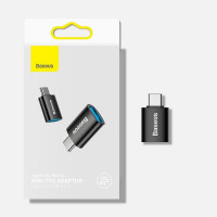 Адаптер Baseus Ingenuity Series Mini OTG Adaptor Type-C to USB-A 3.1 Blue  - фото № 5