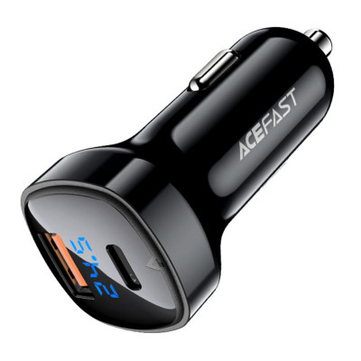 Автомобільний зарядний пристрій ACEFAST B4 digital display 66W(USB-C+USB-A) dual port car charger (AFB4B) - зображення 2