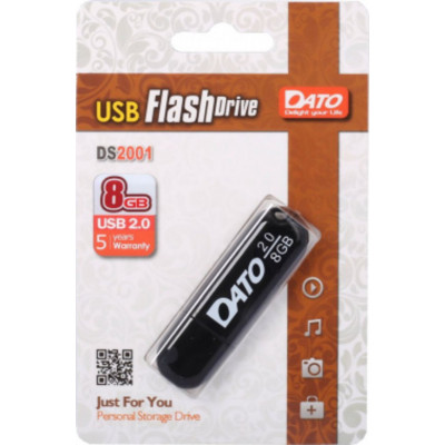 Flash DATO USB 2.0 DS2001 8Gb black - зображення 1