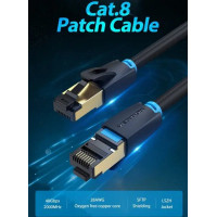 Мережевий кабель Vention Cat.8 SFTP Patch Cable 3M Black (IKABI)  - фото № 2