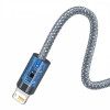 Кабель Baseus Dynamic Series Fast Charging Data Cable USB to iP 2.4A 1m Slate Gray (Slate Gray)- № 4